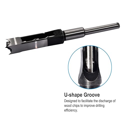 Miniatura 5 de Carpintería 34 pulgadas agujero cuadrado brocas de mortaja cincel conjunto, uso para construcción instalación renovación decoración industria