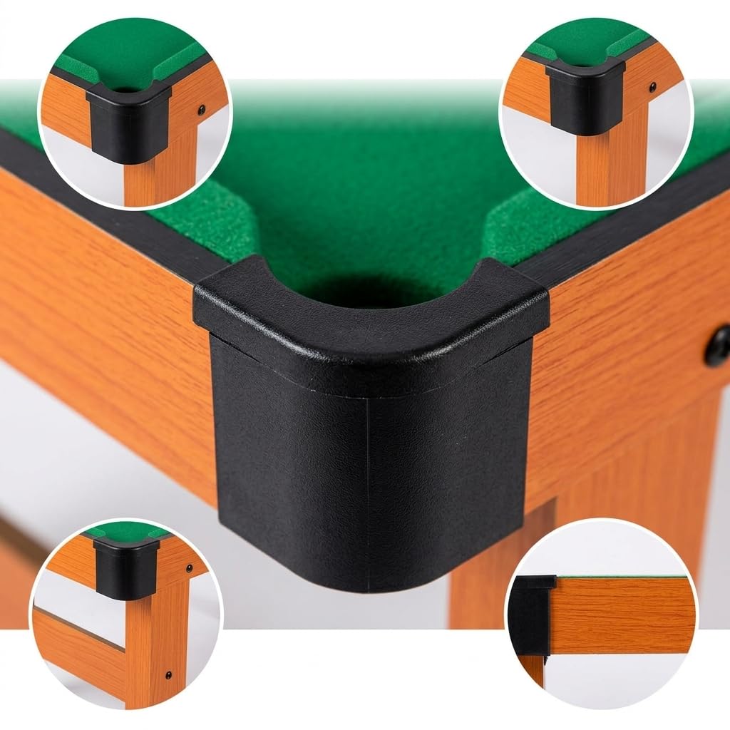 Qianly Kompakter Billardtisch für Zuhause, Mini Billardtisch mit Zubehör, Multifunktionstisch für Jugendliche, Spieltisch für kleine Räume