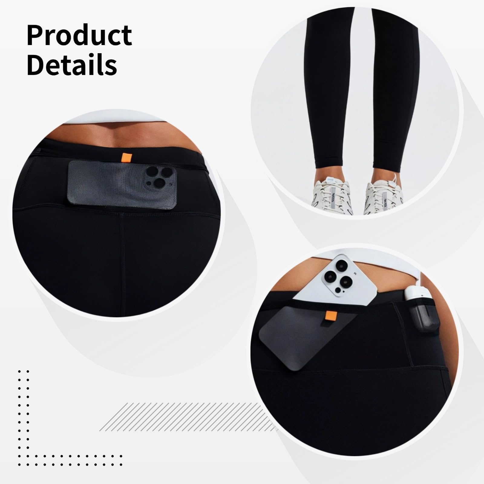 Damskie legginsy do jogi z wysokim stanem, rozciągliwe nylonowe spodnie treningowe ze spandeksu, pasują do 5'6-5'11, 160-176