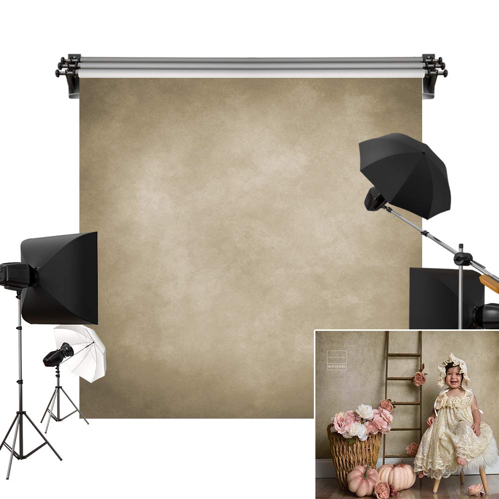 Kate 6.5x6.5ft/2m(W) x2m(H) Tan Backdrop Light Yellow Background Khaki Fawn Portrait Photography Abstract Backdrop Photography Studio Props Photographer