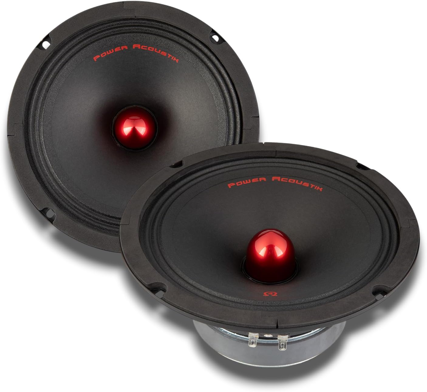 PR-804 – 8 Inch Midrange Pro Audio Speaker with Bullet Tweeter | 350W Max Power, 4 Ohm, 96dB Sensitivity | Steel Basket, Cloth Surround, Ferrite Magnet – Loud Car Speaker (Pair)