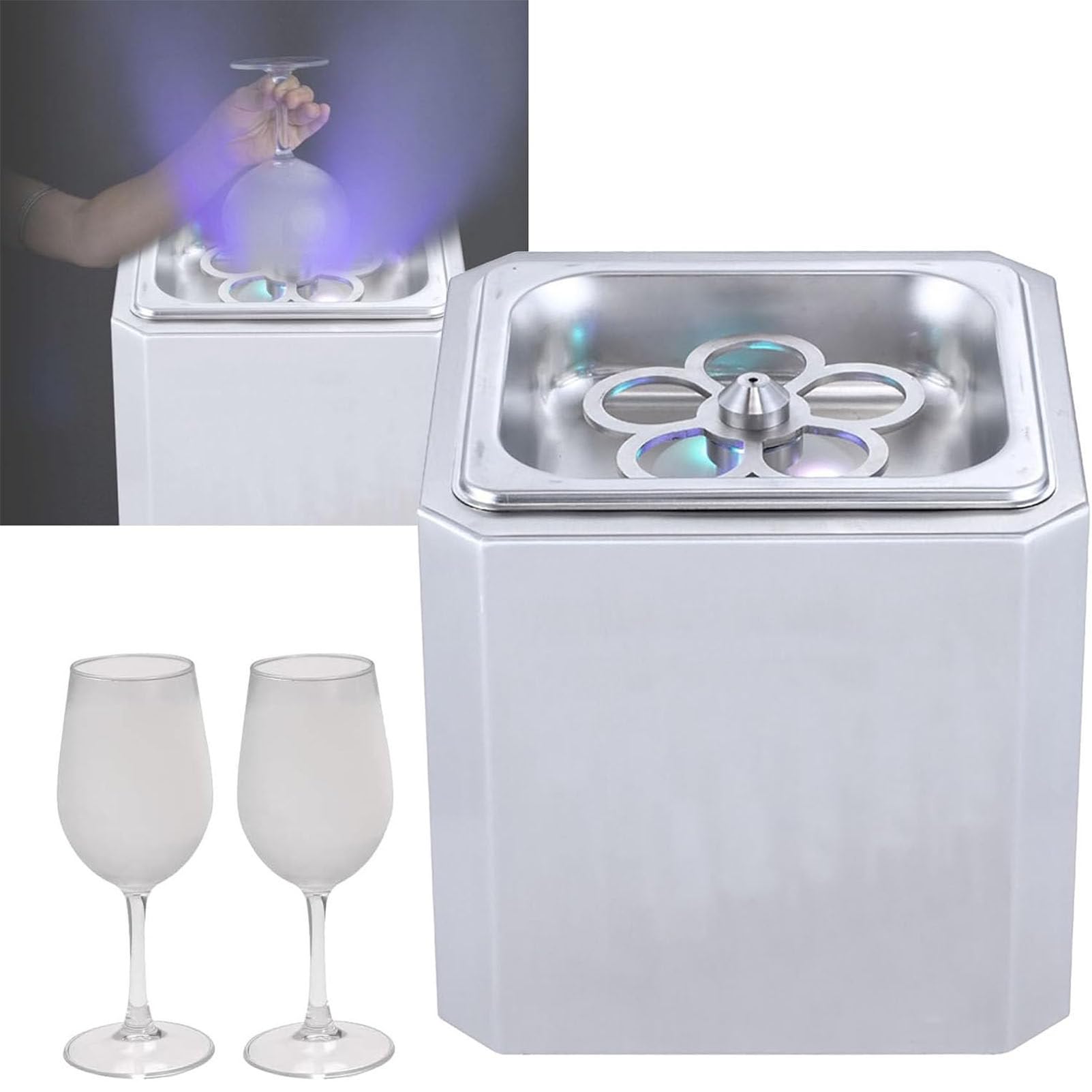 AYCDL Glass Froster, CO2 Glass Chiller Cooler Freeze,Instant Drink Chiller, for Cocktail, Beer, Mixed Drinks, Bar, Restaurant, Kitchen