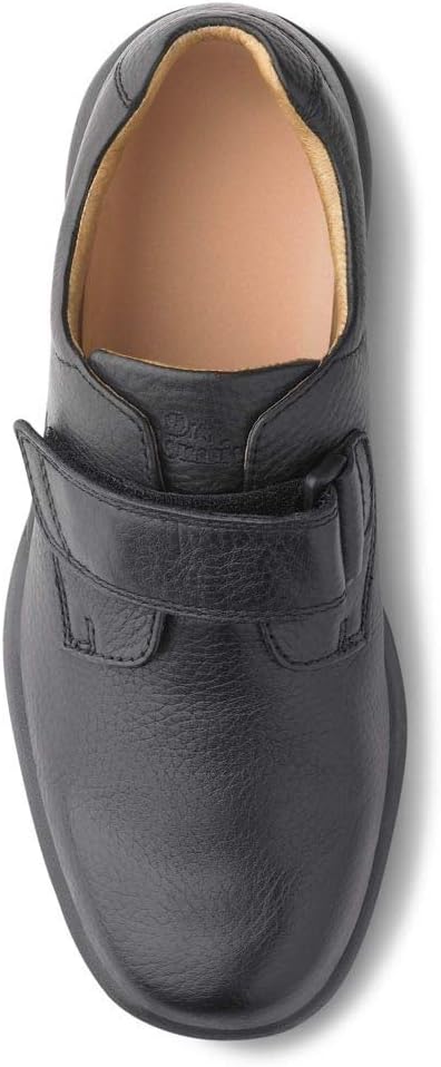Dr. Comfort William Black Diabetic Shoes for Men-Easy Off with Removable Shoe Insole-Everyday Office Wear Shoes