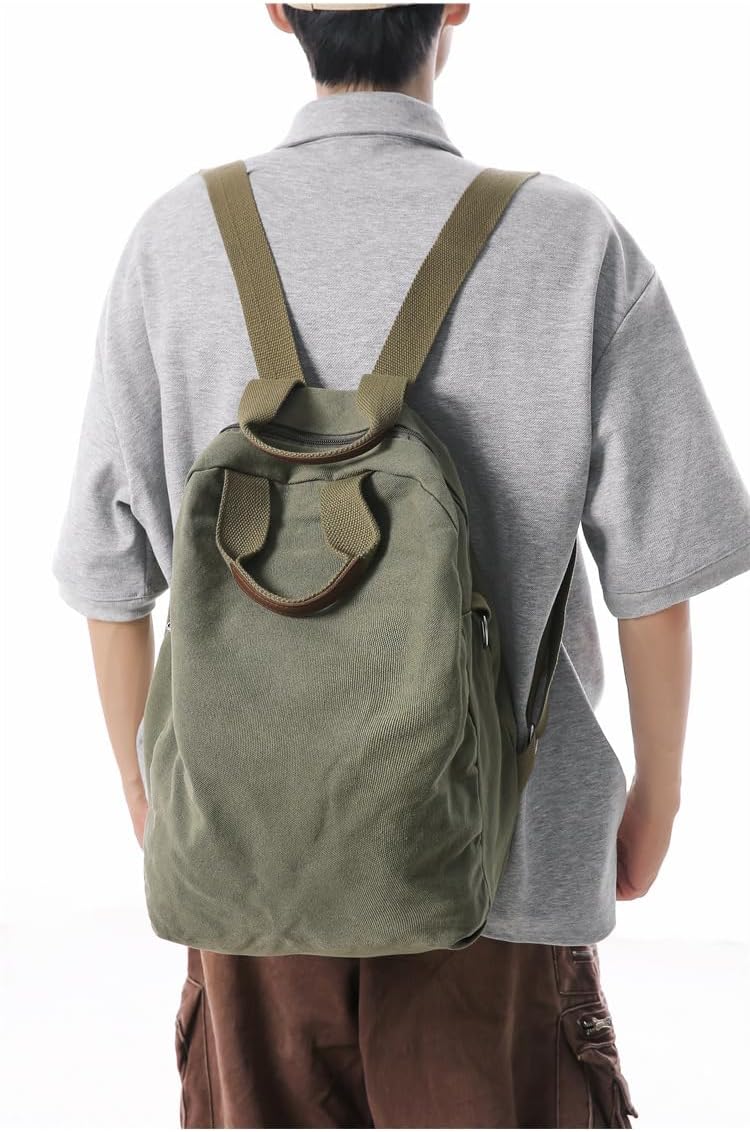 Grunge Hippie Boho Backpack Durable Canvas Casual Adjustable Daypack College Vintage Travel Rucksack for Women Men (Black)