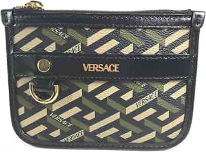 【未使用品】ヴェルサーチ ラ・グレカ 大型 ベルトポーチ ブラック Amazon | [Versace] (ヴェルサーチ) 総ロゴ ラグレカ ベルト