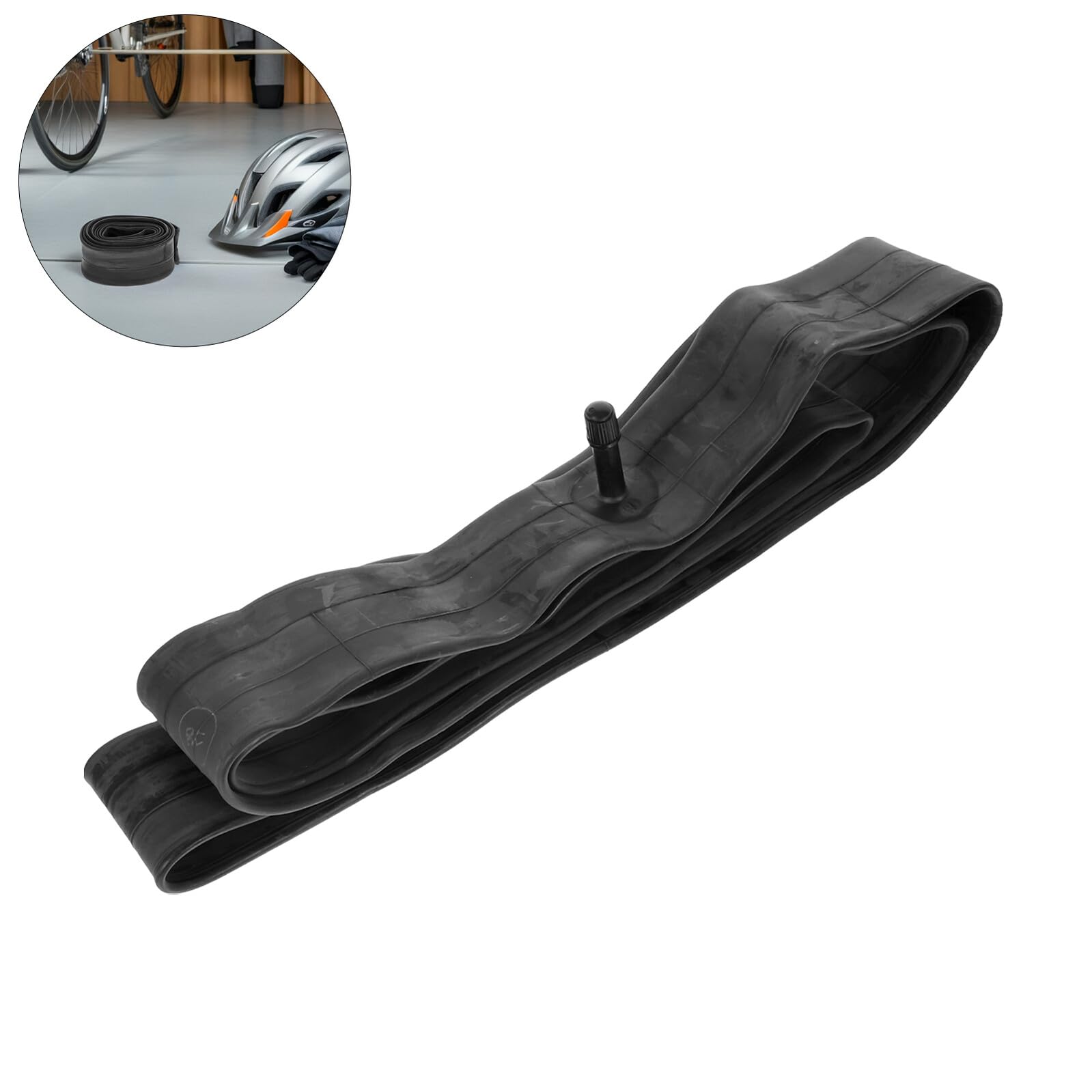 WOONEKY Lot de 3 Chambres à Air Renforcées pour Vélo 26 Pouces en Caoutchouc avec Valve Américaine Accessoires de Rechange pour Pneus de Vélo de Route et VTT Utilisation Polyvalente
