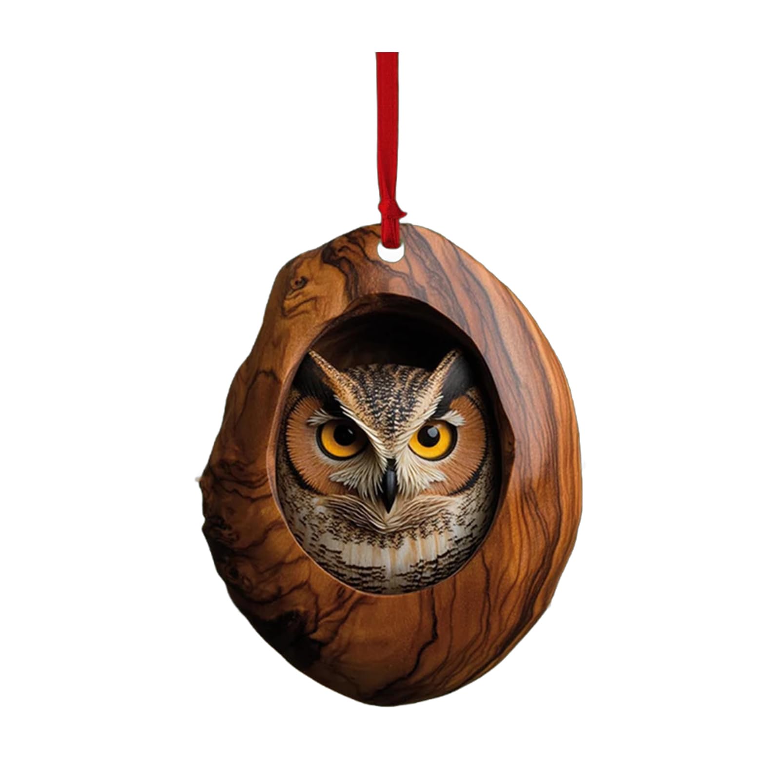Buxuaaaa Owl Pendant Charm Owl Christmas Ornament Craft From Sturdy 2D Acrylic Materials Fashion Accessory For Seasonal Decoration Tree Hanging