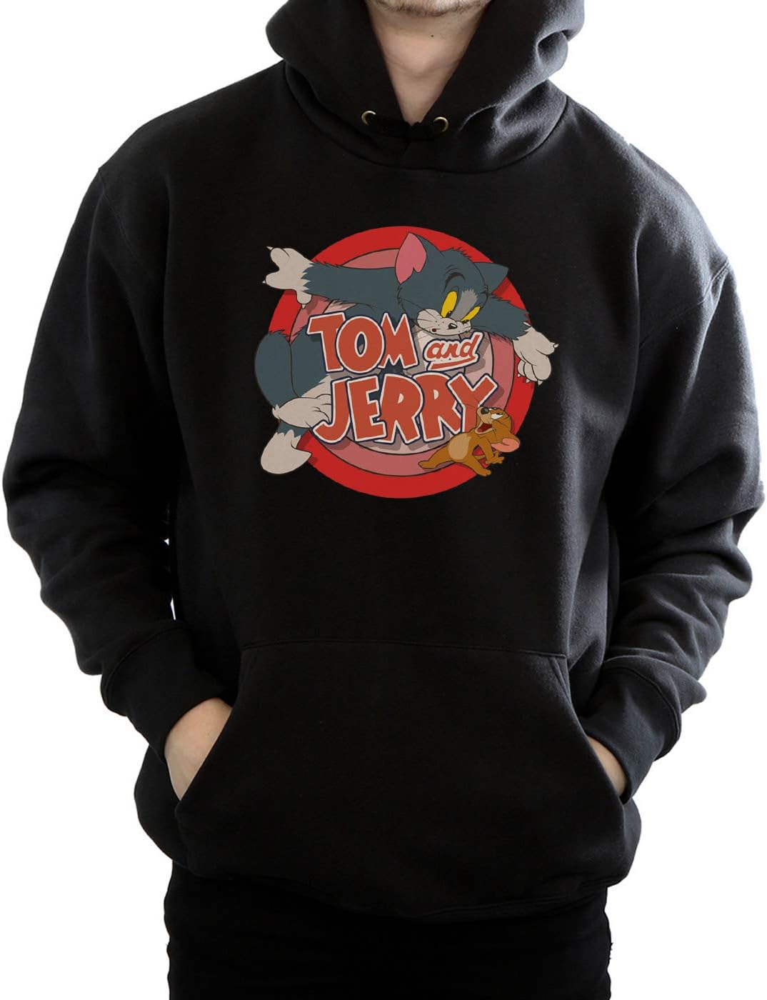 Tom And Jerry Men's Classic Catch Hoodie XXX-Large Black