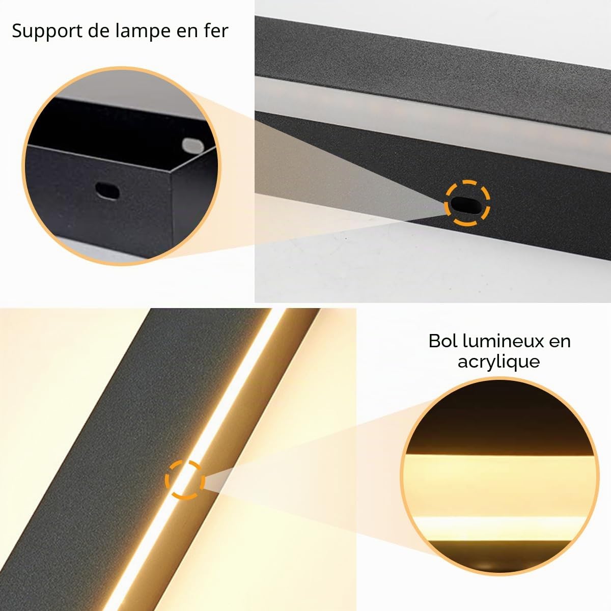 25W/115CM Applique Murale Exterieur LED IP65 Étanche,Longue Lampe