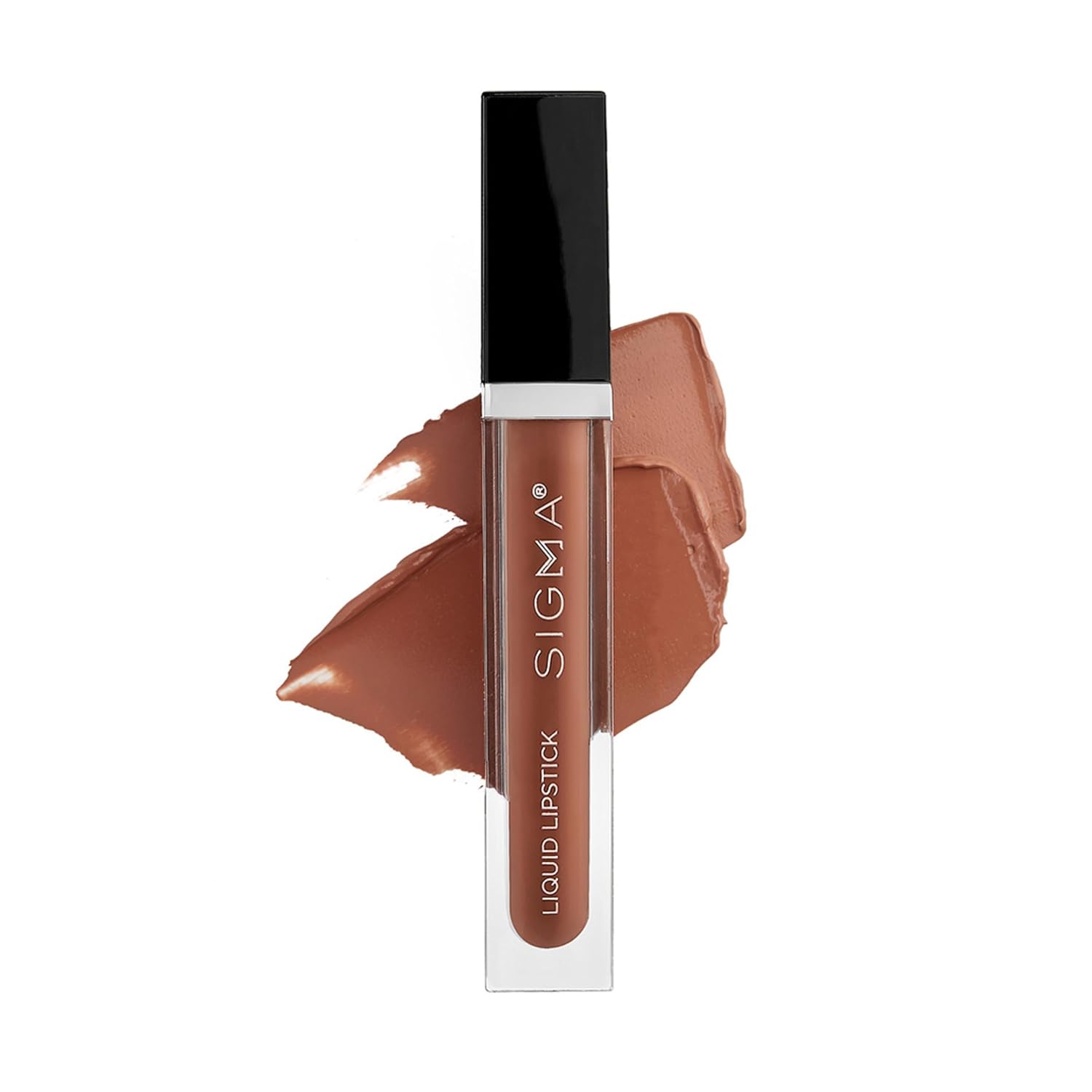 Sigma Beauty Liquid Lipstick – Bold and Luxurious Liquid Matte Lipstick with a Satin Finish - Clean, Vegan Cruelty Free Makeup (Dapper, Warm Hibiscus Nude)