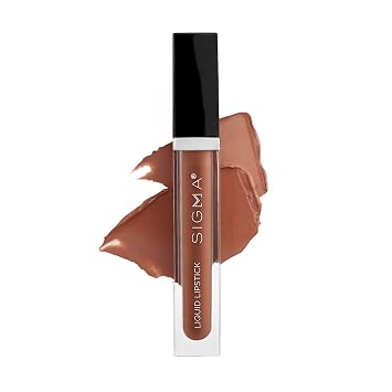 Sigma Beauty Liquid Lipstick Bold and Luxurious Liquid Matte Lipstick with Rich Lip Pigment and a Gorgeous Satin Finish - Clean, Vegan Cruelty Free Makeup Cashmere, Rich Redwood Nude