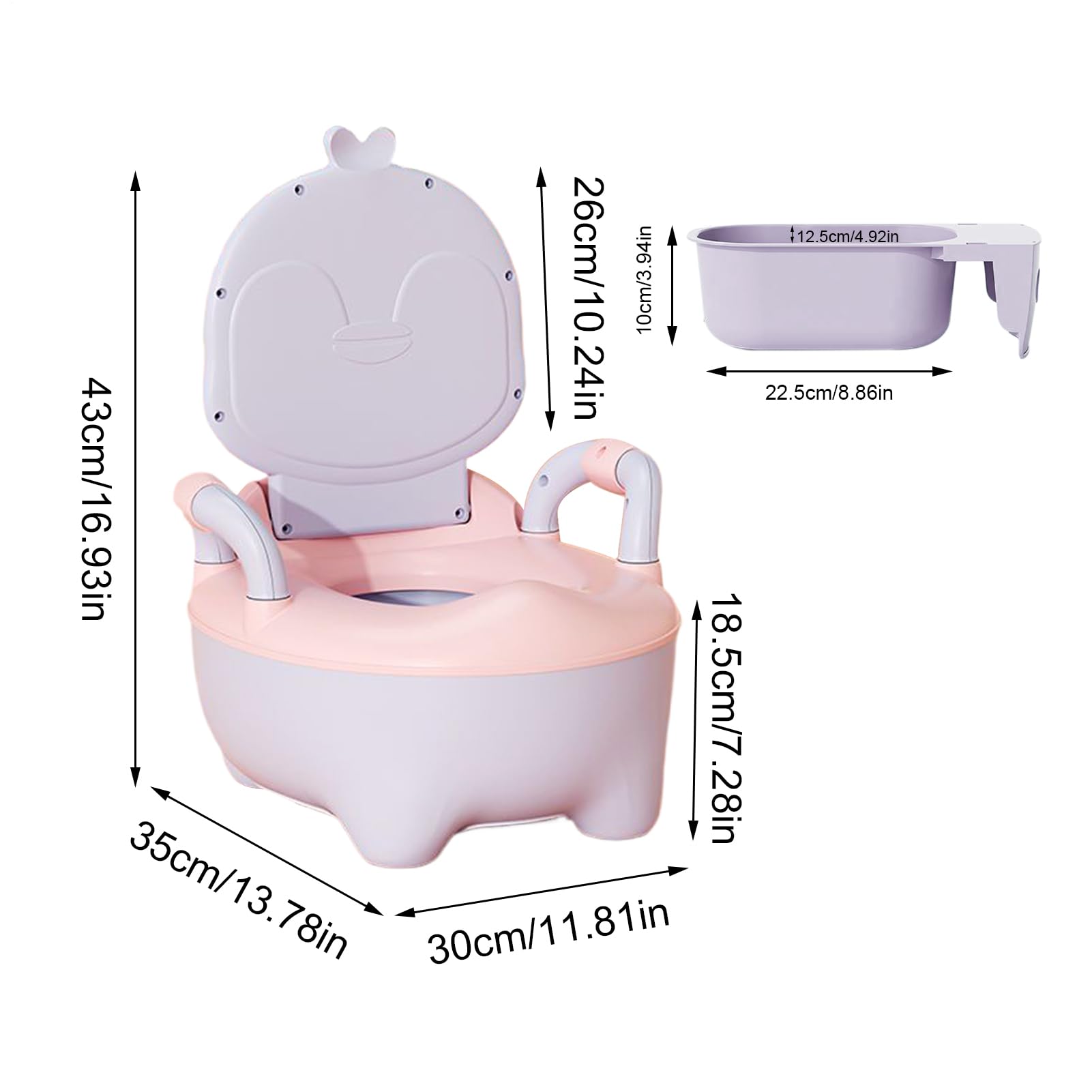 Seggiolino Vasino per Bambini Leggero Riutilizzabile Design Colorato con
