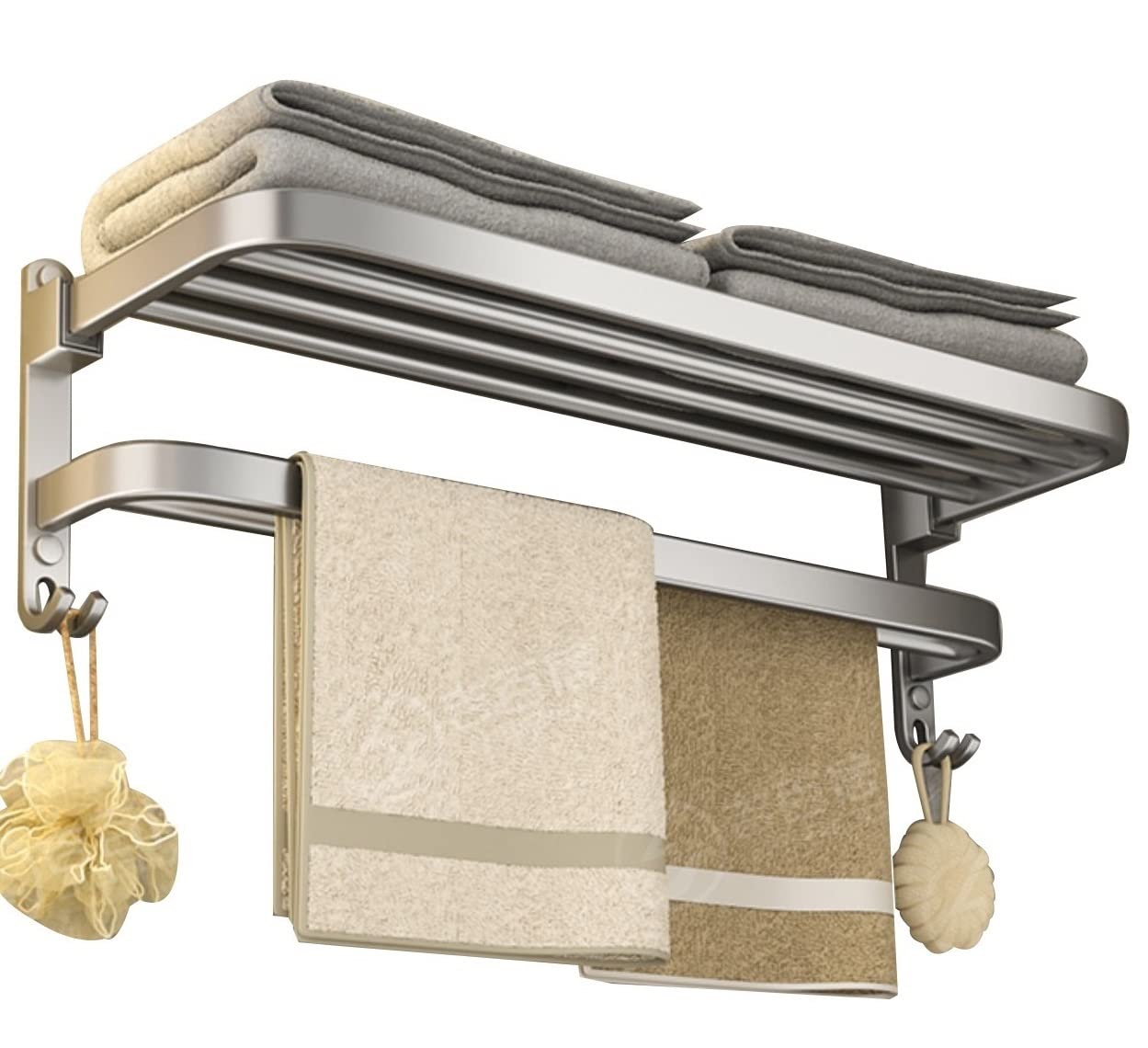 Accessoire durable pour la maison en acier inoxydable avec étagère porte-serviettes