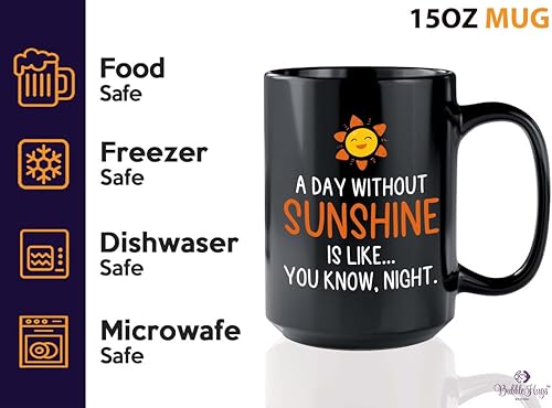 Miniatura 4 de Taza de café de la amistad de 15 onzas, color negro, A Day Without Sunshine  Bestie, BFF Soul Sister Women Bwst Friend Anniversary Squad Couple