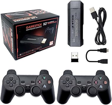 X2 Plus 4K Retro Game Stick, HD Home Video Game Console with 2 Wireless Controllers, HDMI Output, 30000+ Built-in Games 64GB