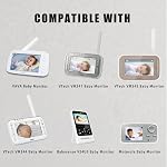 Remplacement du chargeur de moniteurs pour Owlet, V-Tech, Babysense, Eufy, VAVA, LBTech, Moonybaby Baby Monitor, Micro USB Cordon de charge pour adaptateur d'alimentation