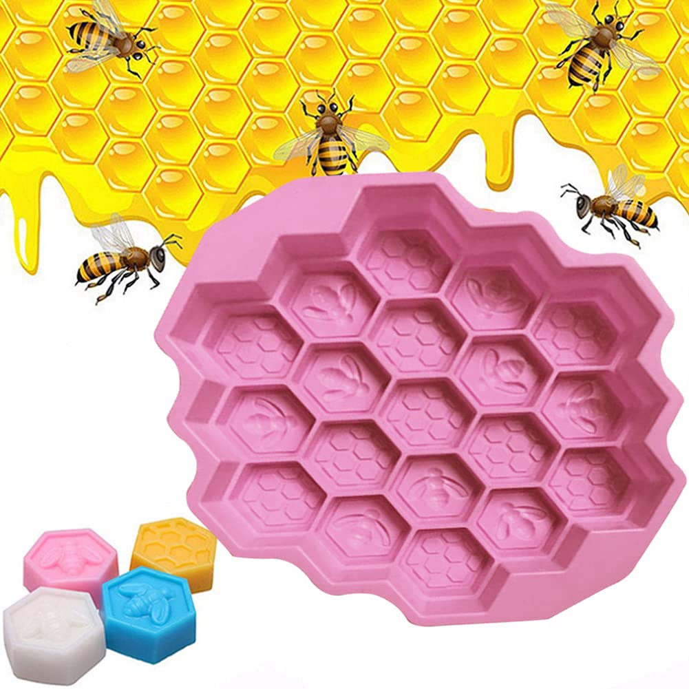 WDC WonDerfulC Big Honeycomb Silicone Soap Mold Flexible Silicone Soap Candle Moulds Polymer Clay Tool DIY Cake Chocolate Candy Cookie Baking Mould
