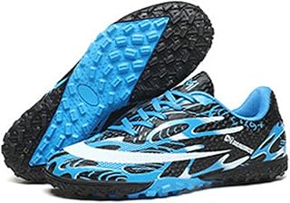 Chuteiras de futebol unissex, chuteiras de futebol profissionais TF, leves e respiráveis, para gramado de treinamento profissional juvenil interno (Color : Black TF, Size : 44 EU)