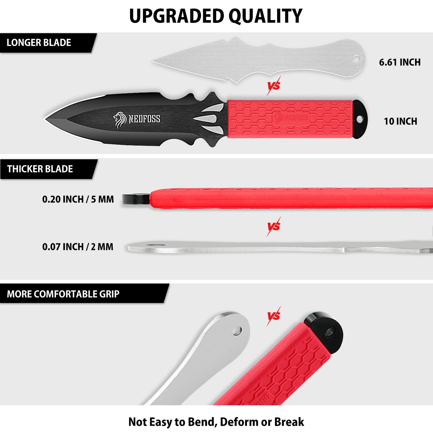 NedFoss BRAMBLE Throwing Knives 6Pack, 10