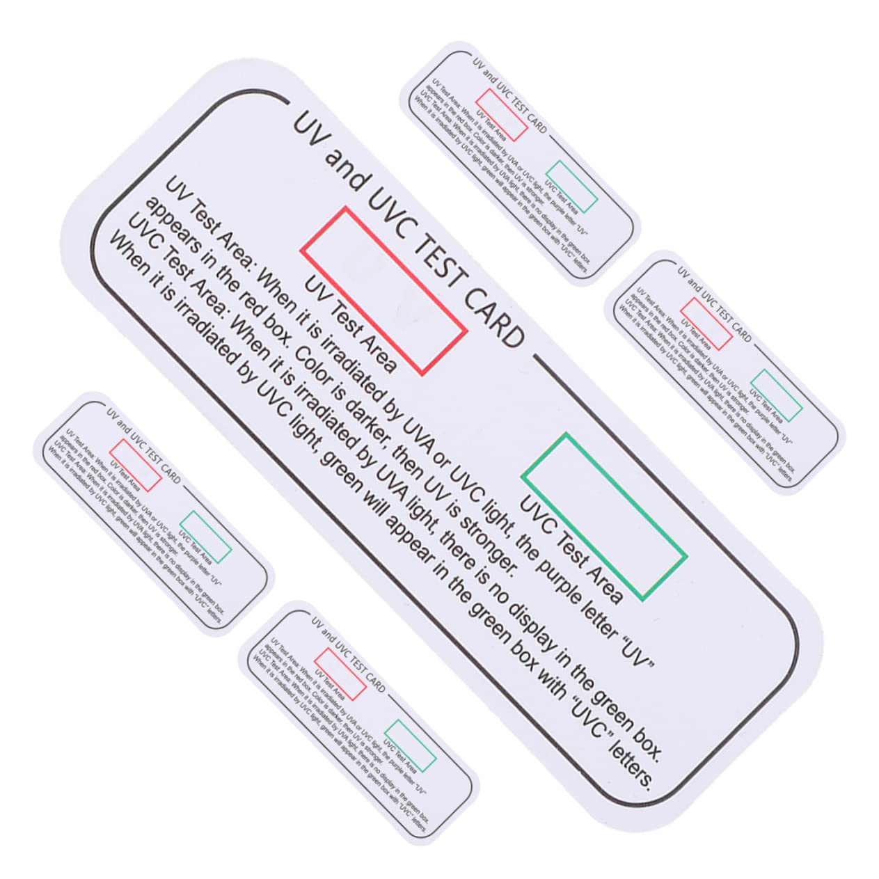 Alipis 5 Set Scheda Uv Test Leggero Striscia Reattiva Uva Schede Di Prova Uvc-uva Scheda Indicatrice Scheda Di Rilevamento Uv Schede Indicatrici Uvc-uva Indicatore Led Carta 5 Pezzi*5