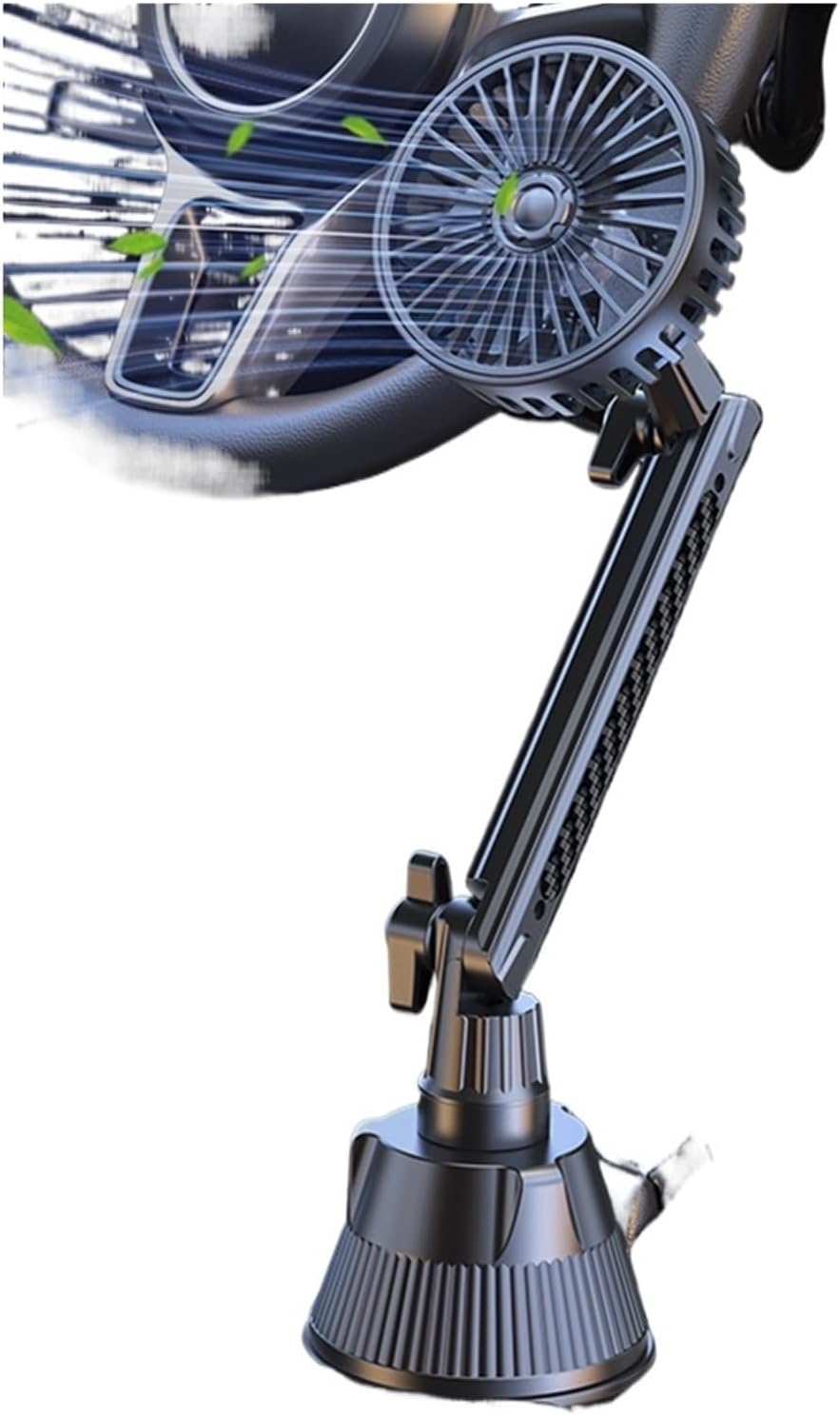 USB Car Cup Holder Fan 3 Speeds Car Small Cooling Fan Adjustable Portable Car Cooling Fan Interior Accessories(Hose)