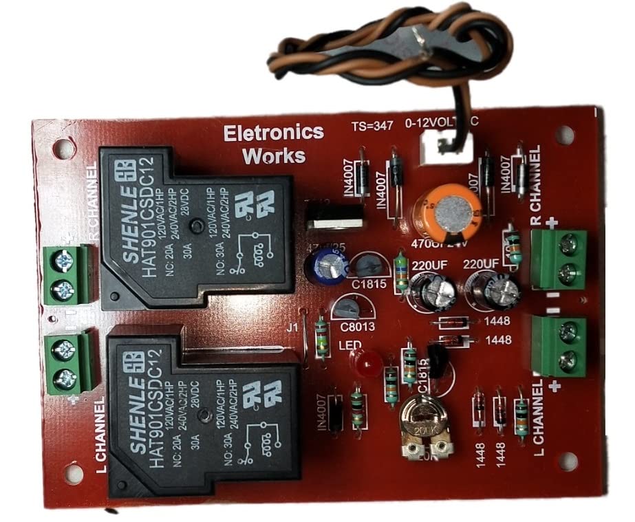 Electronic works Speaker Protection Board for Amplifier Stereo Channel (Working 0-12 Ac)