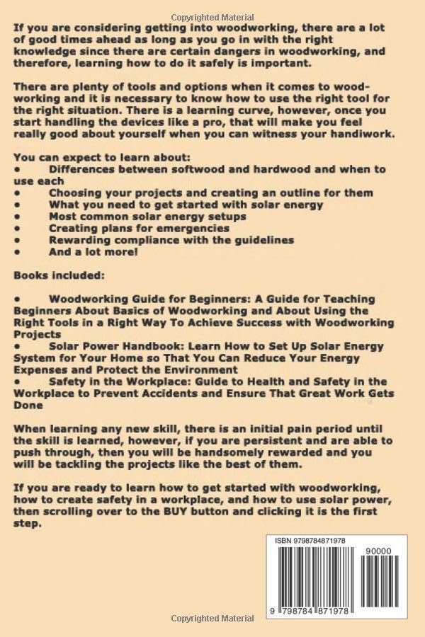 Miniatura 2 de Woodworking, Solar Power and Workplace Safety Learn How to Get Started With Woodworking Projects, How to Set up a Solar Power System and How to