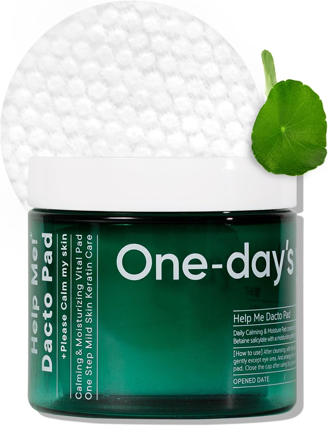 ONE-DAYโS YOU Help Me Dacto Pad 4.22 fl. oz 60pads Cica Essence and Centella Asiatica Extract to Improve Bumpy Skin and Soothe Redness Daily Exfoliating Care Low Irritation, Korean Skin Care