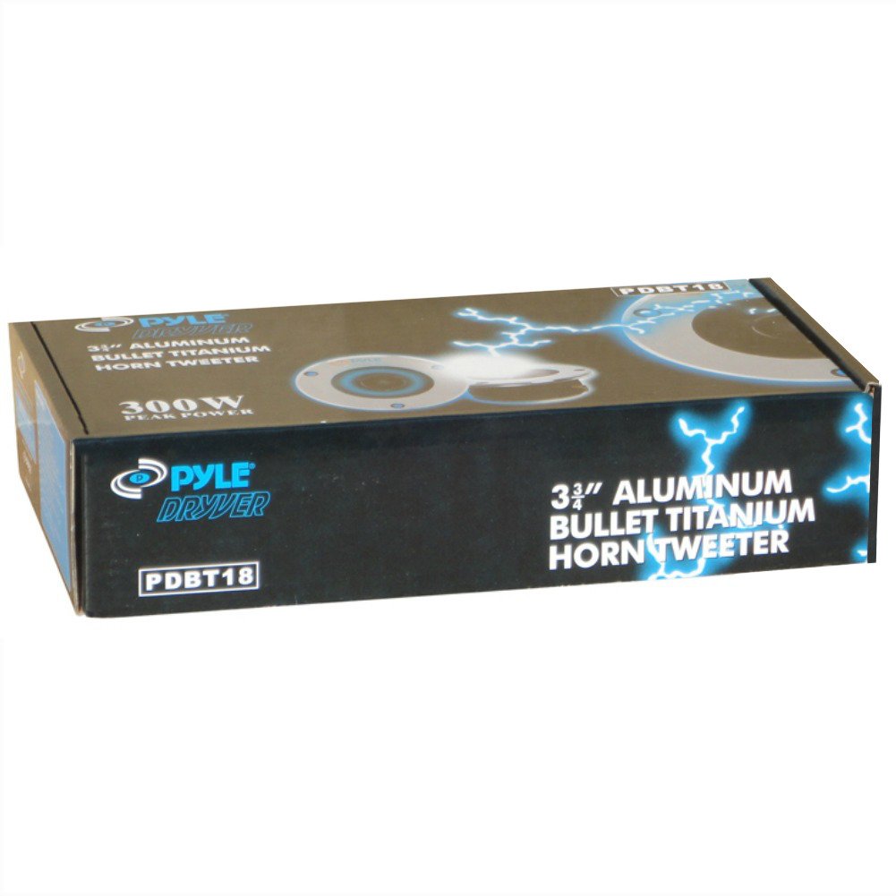 PAREJA DE SUPER TWEETER PYLE PDBT18 DE 300 WATT RMS Y 600 WATT MAX A PAREJA DE 10,00 CM DE DIÁMETRO 4" Y 99 DB X PUERTAS PORTERO ES MONTANTES COCHE CON REDUCIDA PROFUNDIDAD' 3,60 CM