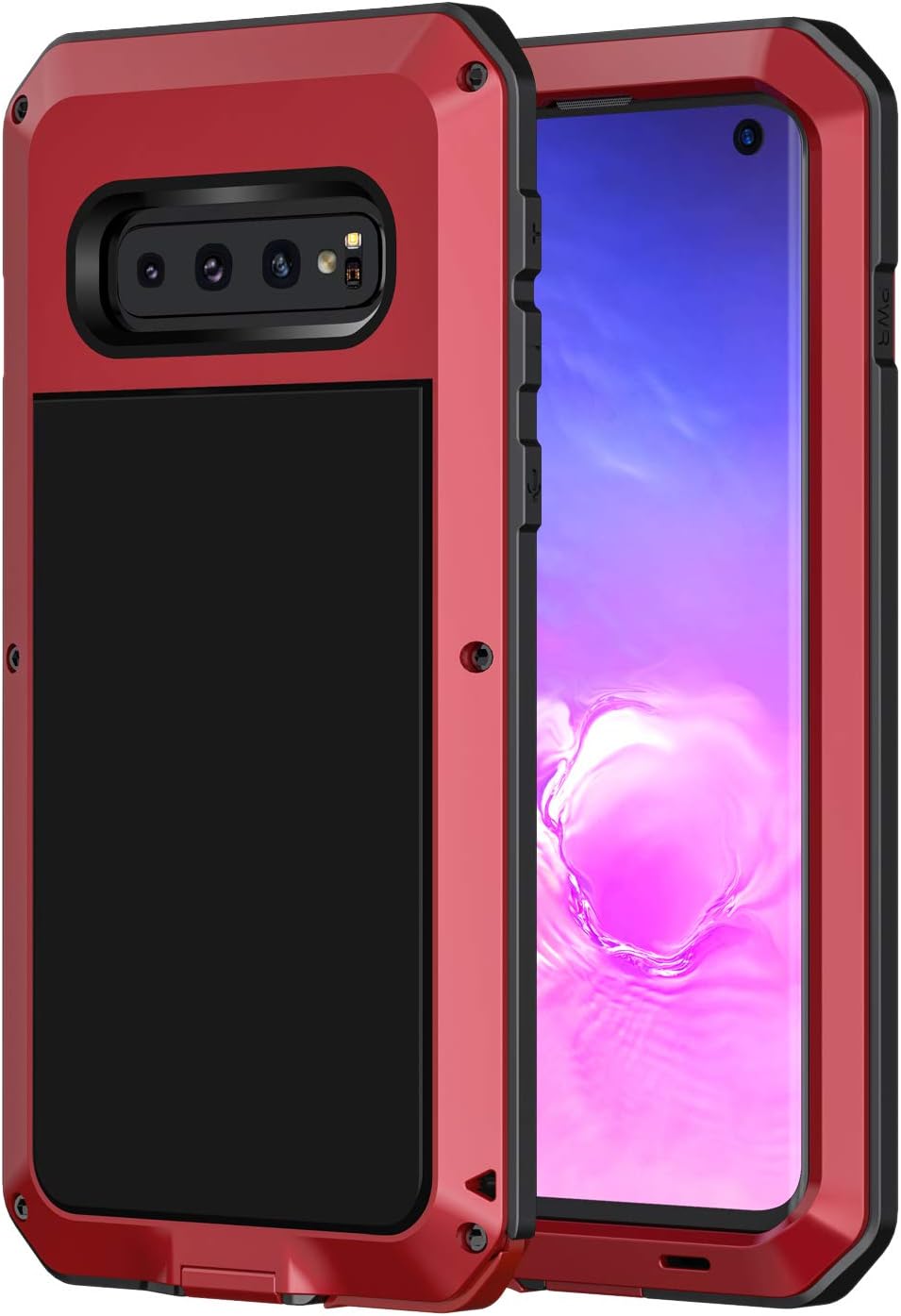 seacosmo Galaxy S10 Case, Shockproof Military Grade Full Body Protective Case Cover Heavy Duty Rugged Drop Resistant Defender for Samsung Galaxy S10 (Without Screen Protector), Red