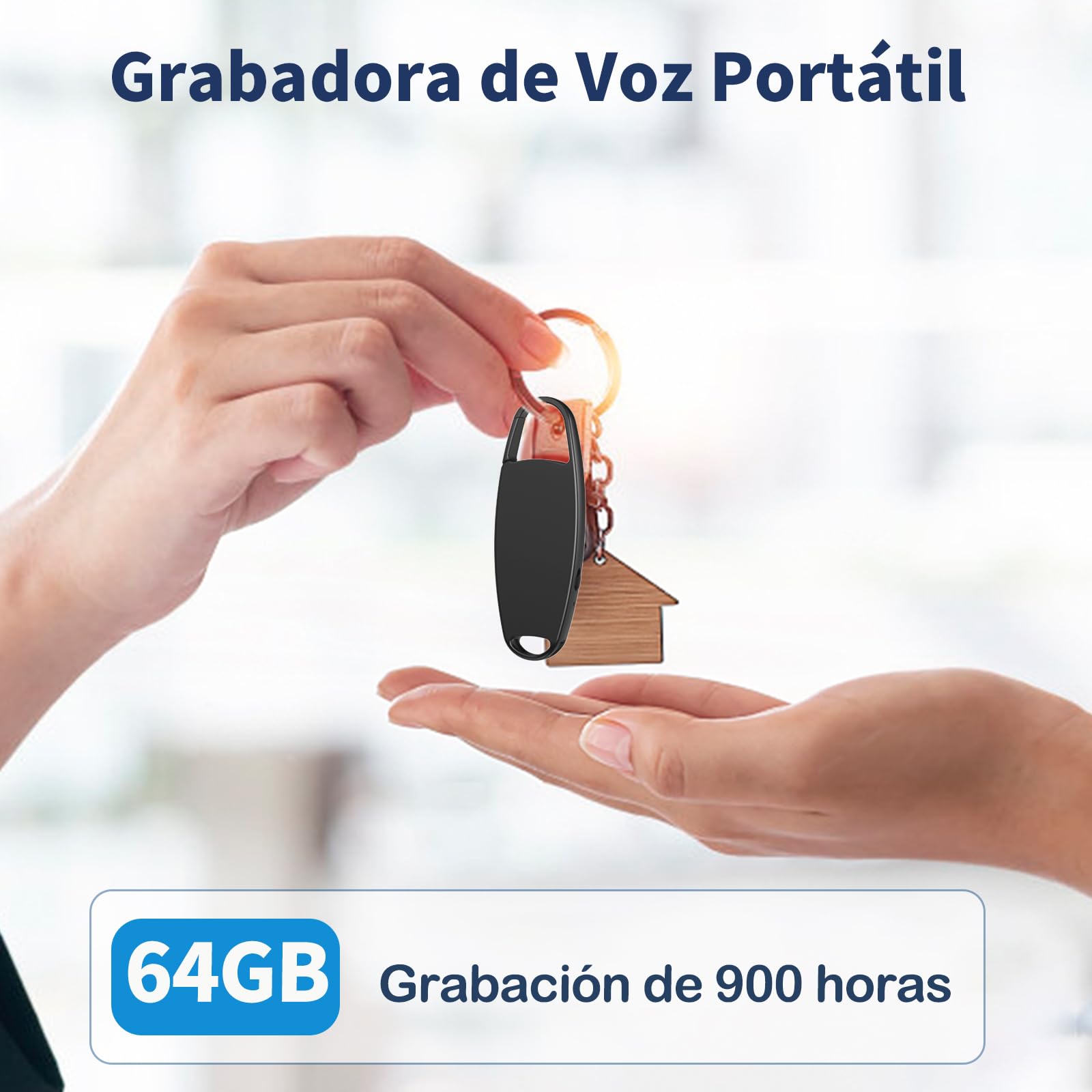 63GB Grabadora de Voz, Mini Grabadora Activada por Voz con Carcasa Metálica, Grabadora Digital USB C con Reducción de Ruido para Conferencias Entrevistas Reuniones Clase