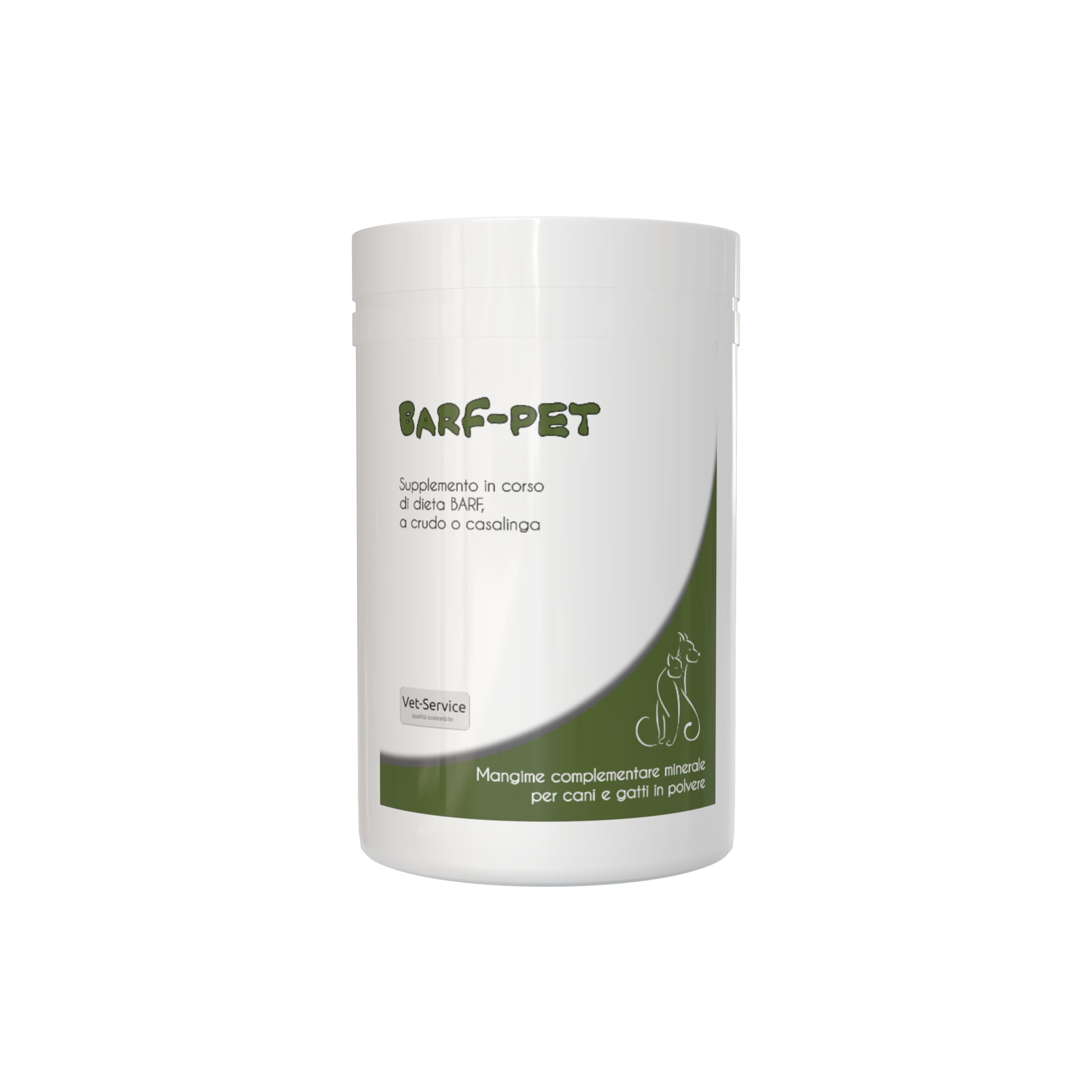 BARF-Pet | 1 kg | Integratore per gatti in polvere | Integra e Corregge gli Squilibri dell'Alimentazione BARF, a Crudo e Casalinga