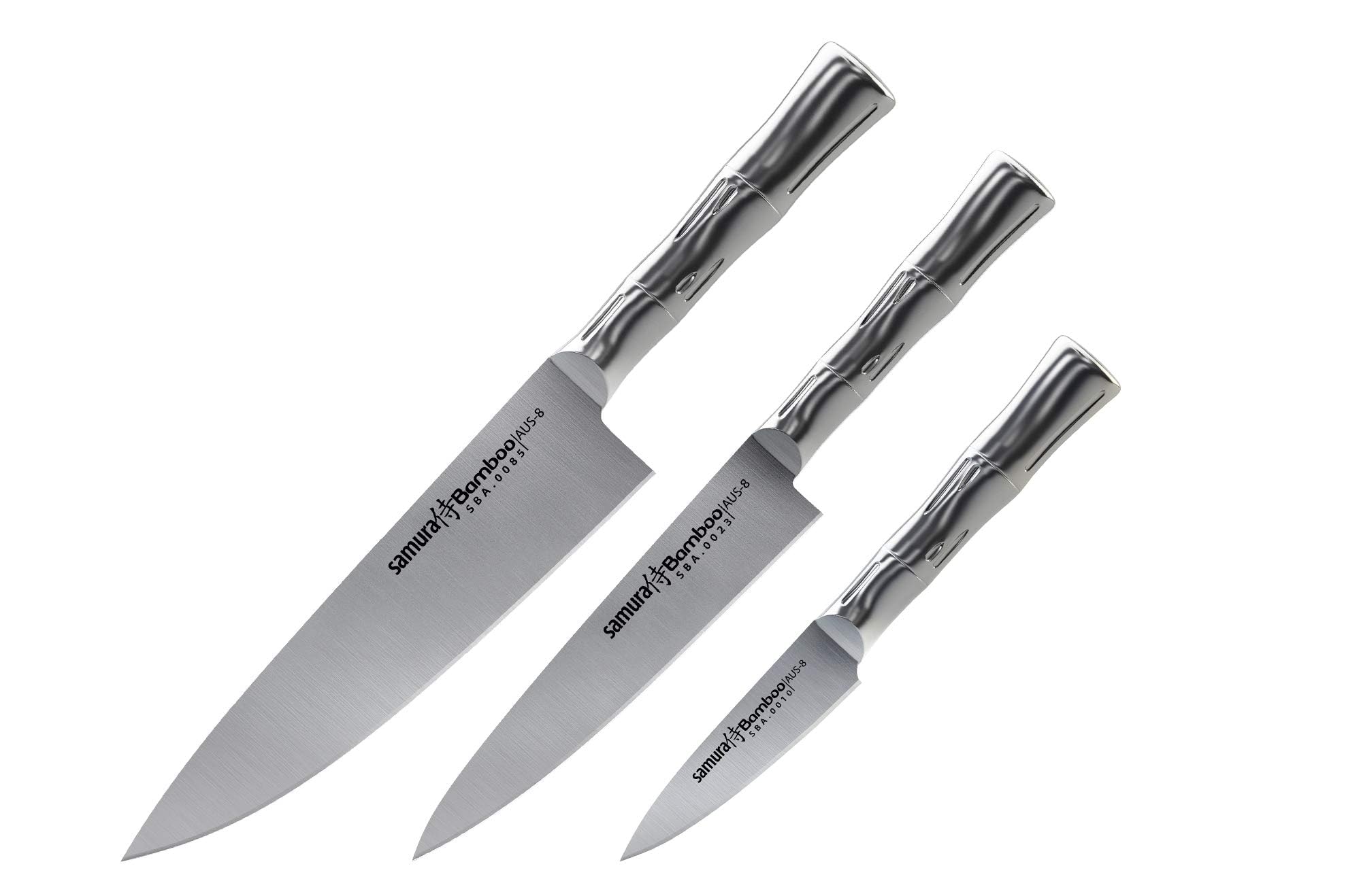 Set di Coltelli da Chef 3 pezzi Samura BAMBOO realizzato in solido acciaio giapponese