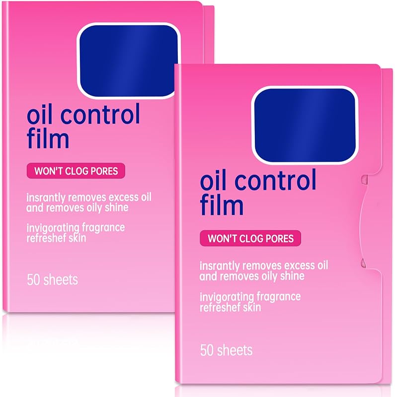 Papel antibrilho para o rosto COMFYTOUCH, 2 pacotes com 50 folhas