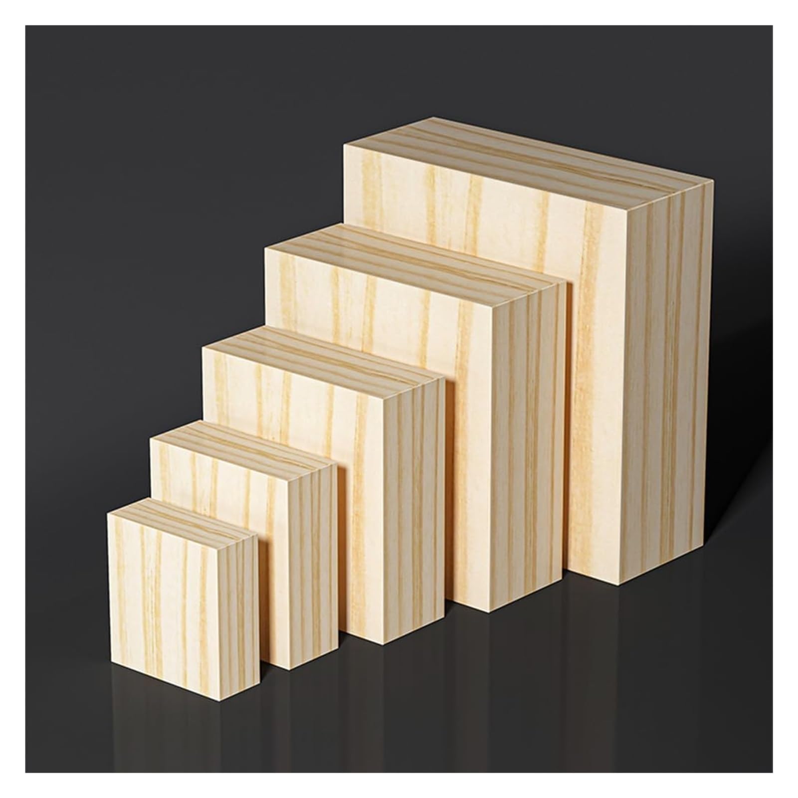 Podnośniki do łóżek drewnianych, Podstawki meblowe, 4 sztuki, drewniane, wysokość 1–5 cm, wiele rozmiarów(15 x 15 x 1.5cm)