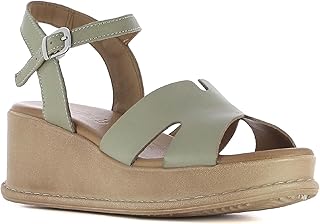 Sandalias de cuña FRESIA - Sandalias para mujer de Piel - Color Verde