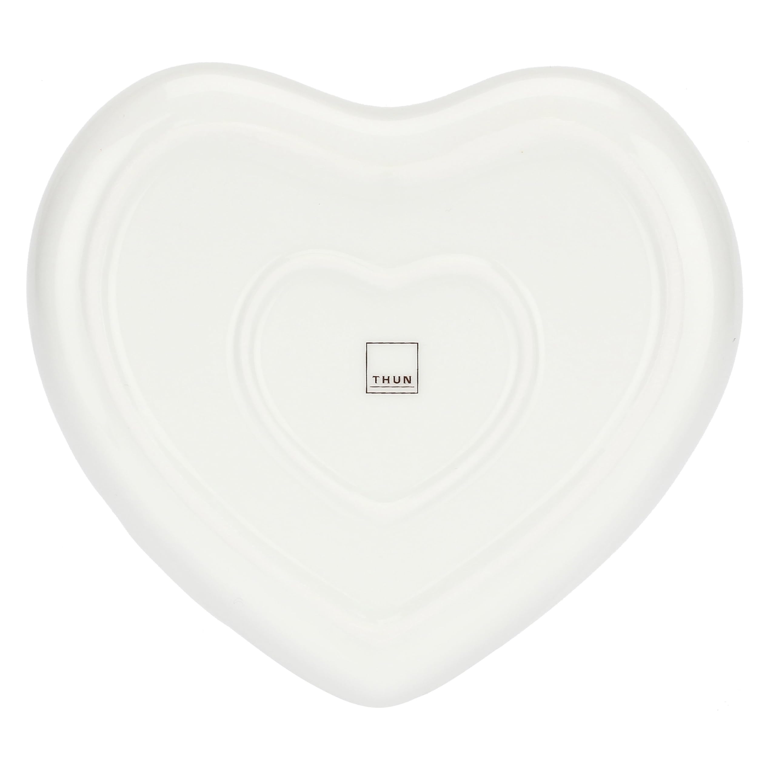 THUN - Piattino a forma di cuore - porcellana - Collezione Bomboniera - 100 ml - 14 x 12.6 cm (Confezione da 2)