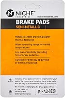 Vista 5 de NICHE Pastillas de freno trasero derecho semi metálico kit para Yamaha Diversion 600 XJ6-S 5SL-W0046-00-00 20S-2582W-00-00
