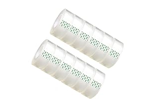 owlkela 12 rolls transparent tape refill, clear tape, all-purpose office use, home, school