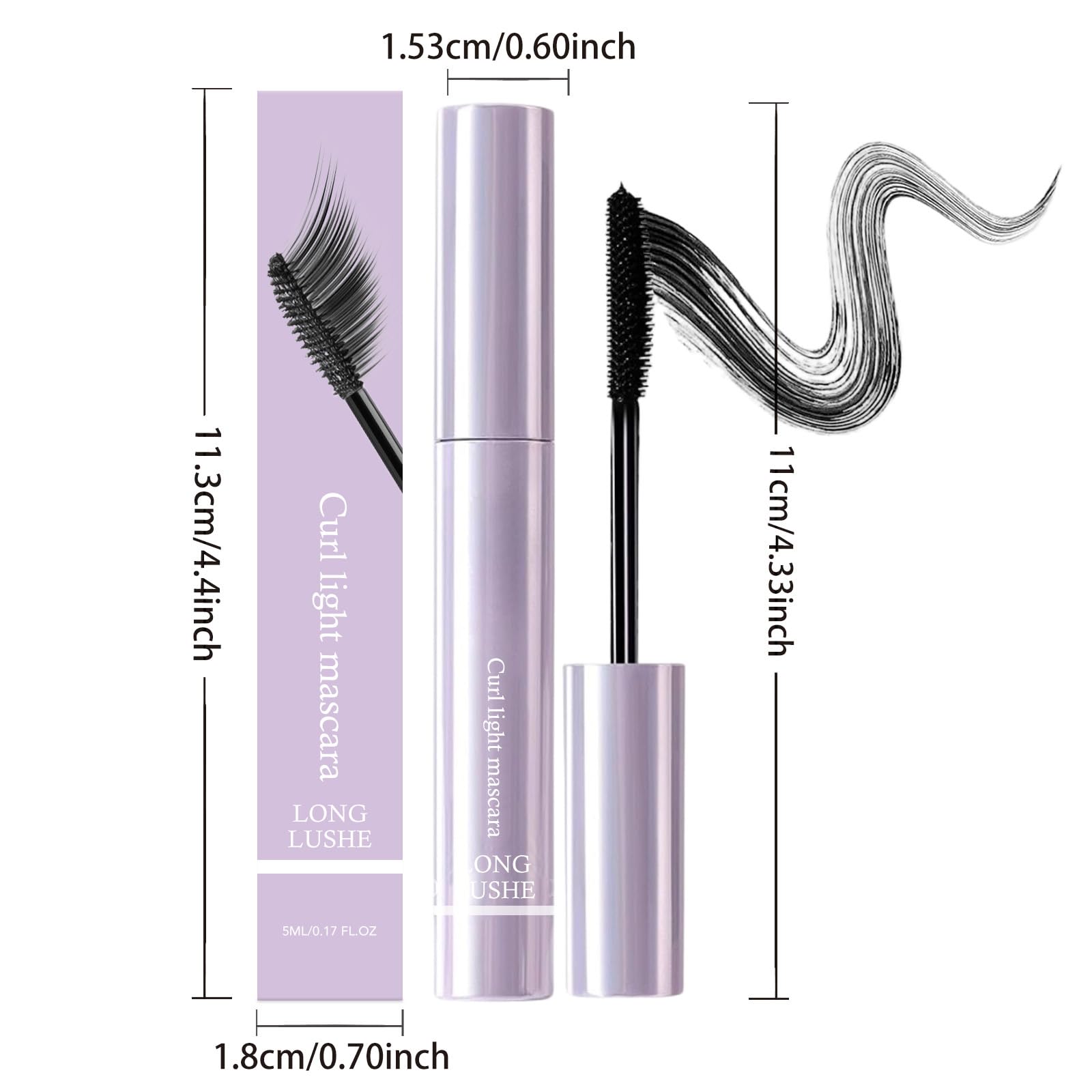 Mascara impermeabile ultra sottile per ciglia sottili e corte,Mascara nero fine | Mascara per donne anziane, fine effetto ciglia finte progettato per occhi sensibili trucco donna allungante e addensante