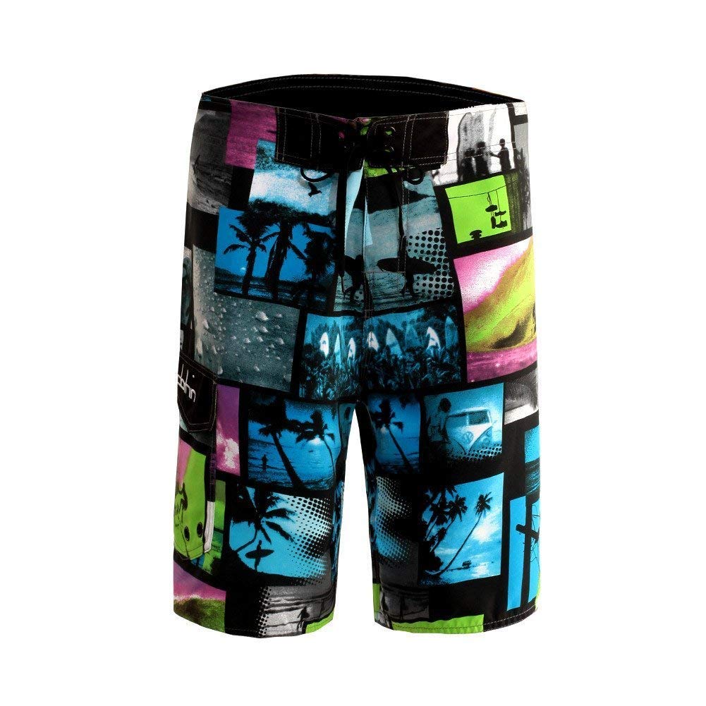 U.mslady Men's Quick Dry Surfing Boardshorts with Pocket