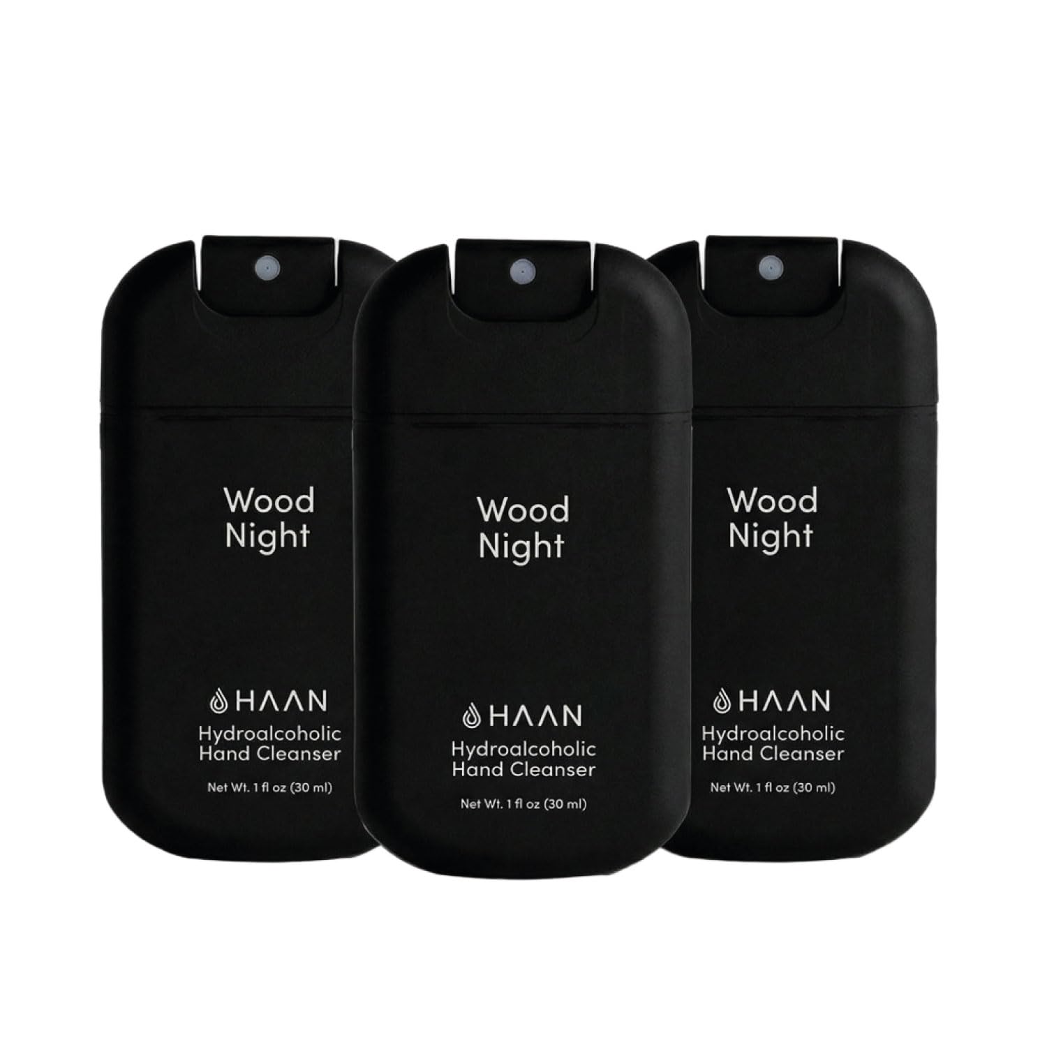 HAAN Spray idratante per mani aloe vera 30 ml Wood Night - Confezione da 3