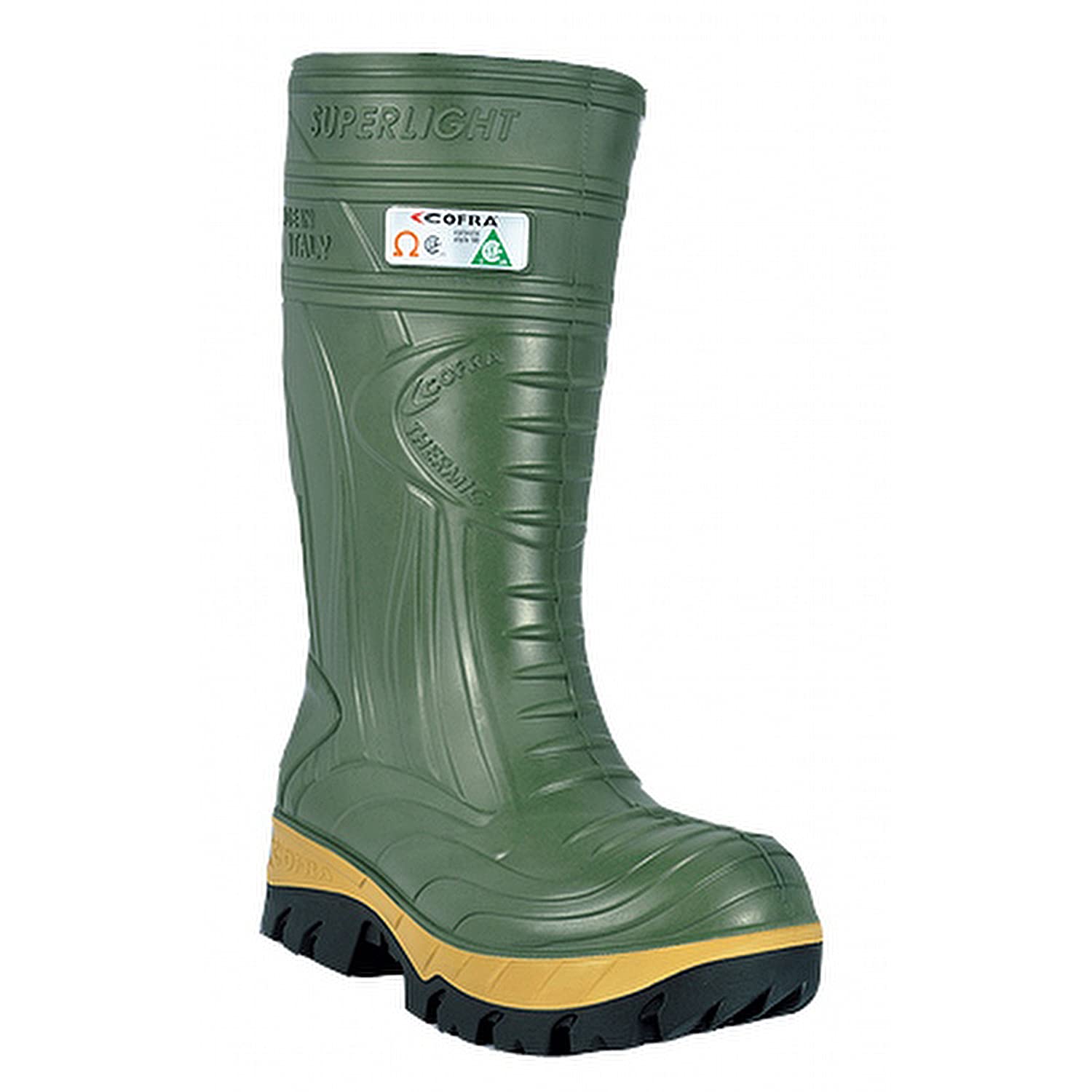 COFRA Men's Rain Fire and Safety Boot, Green, 7.5