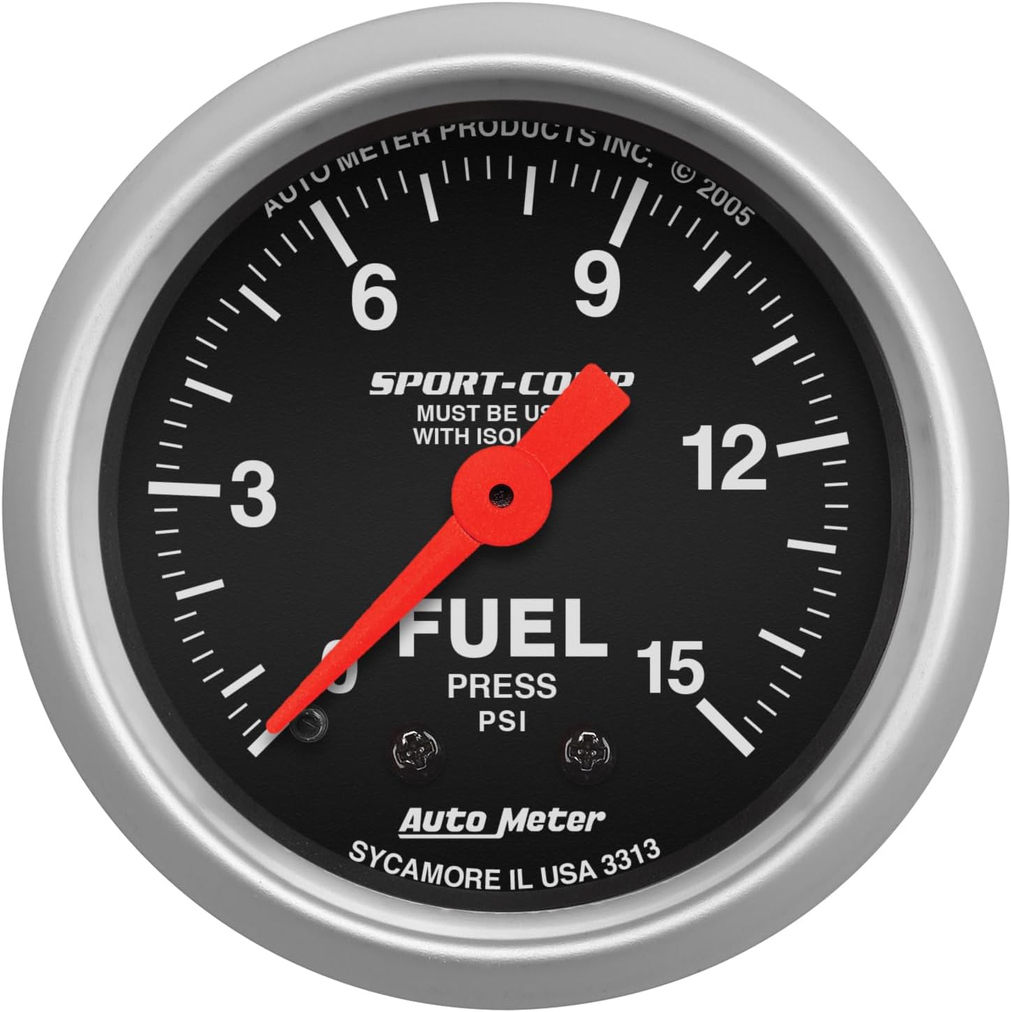 Auto Meter 3313 Sport-Comp Mechanical Fuel Pressure Gauge