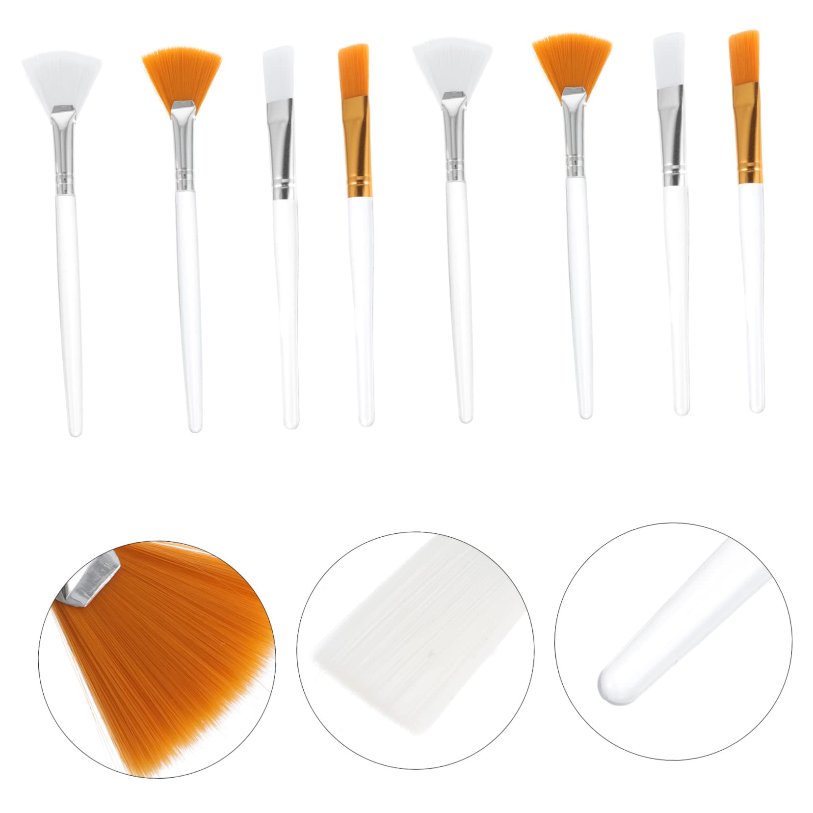Housoutil Lot De 10 Pinceaux De Maquillage Pour Masque Facial Applicateur De Blush Pinceaux Éventails Pour Outils De Maquillage 16 Pièces X 10