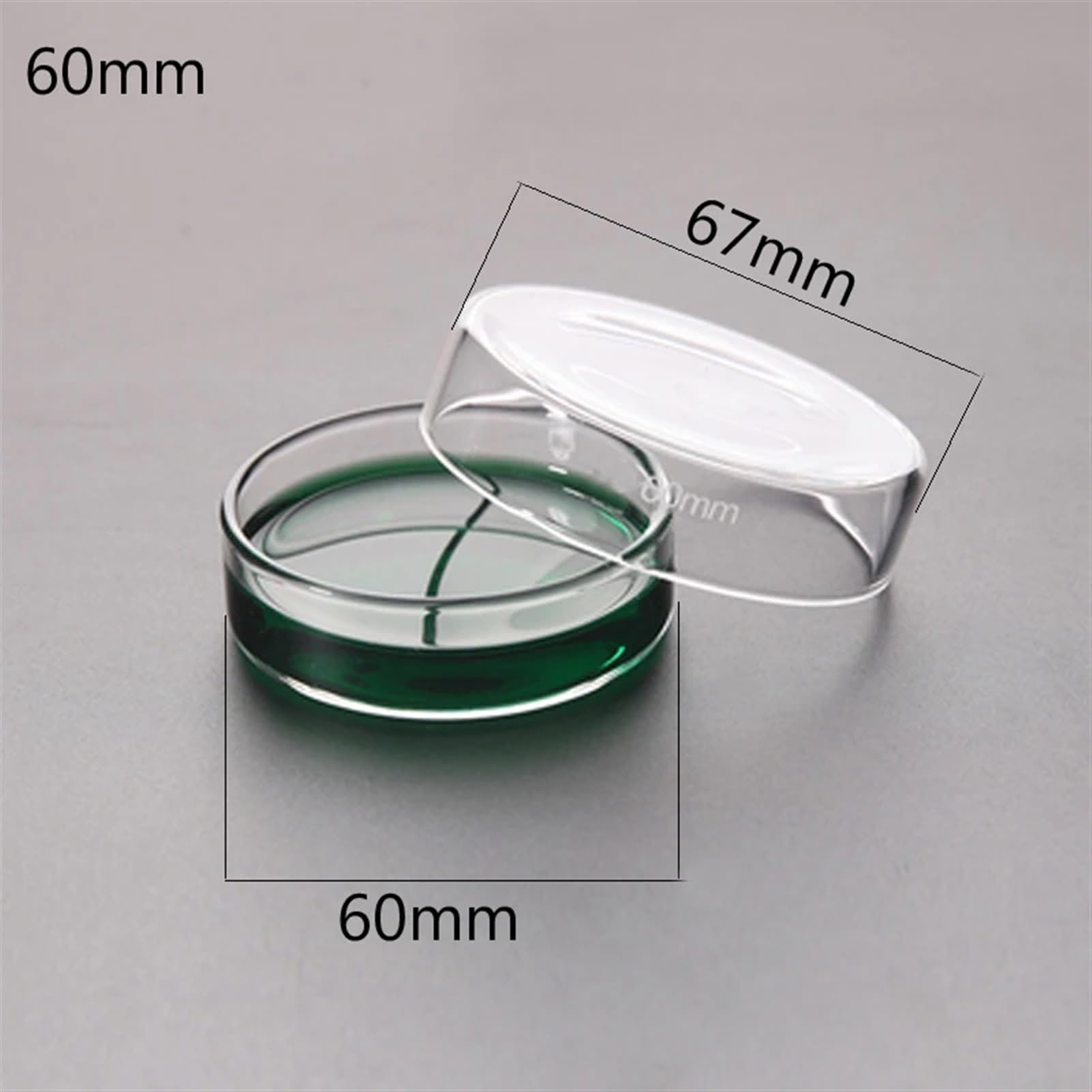10 unids/pack 60mm placa de Petri de vidrio de cultivo bacteriano equipo de laboratorio de química de vidrio de borosilicato