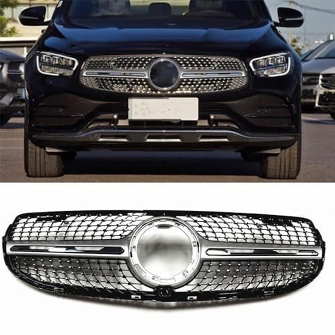 ZcsfcpA Front grille,Compatible with Mercedes-Benz GLC W253/X253 GLC250/300/350 2020-2022,Front grille parts