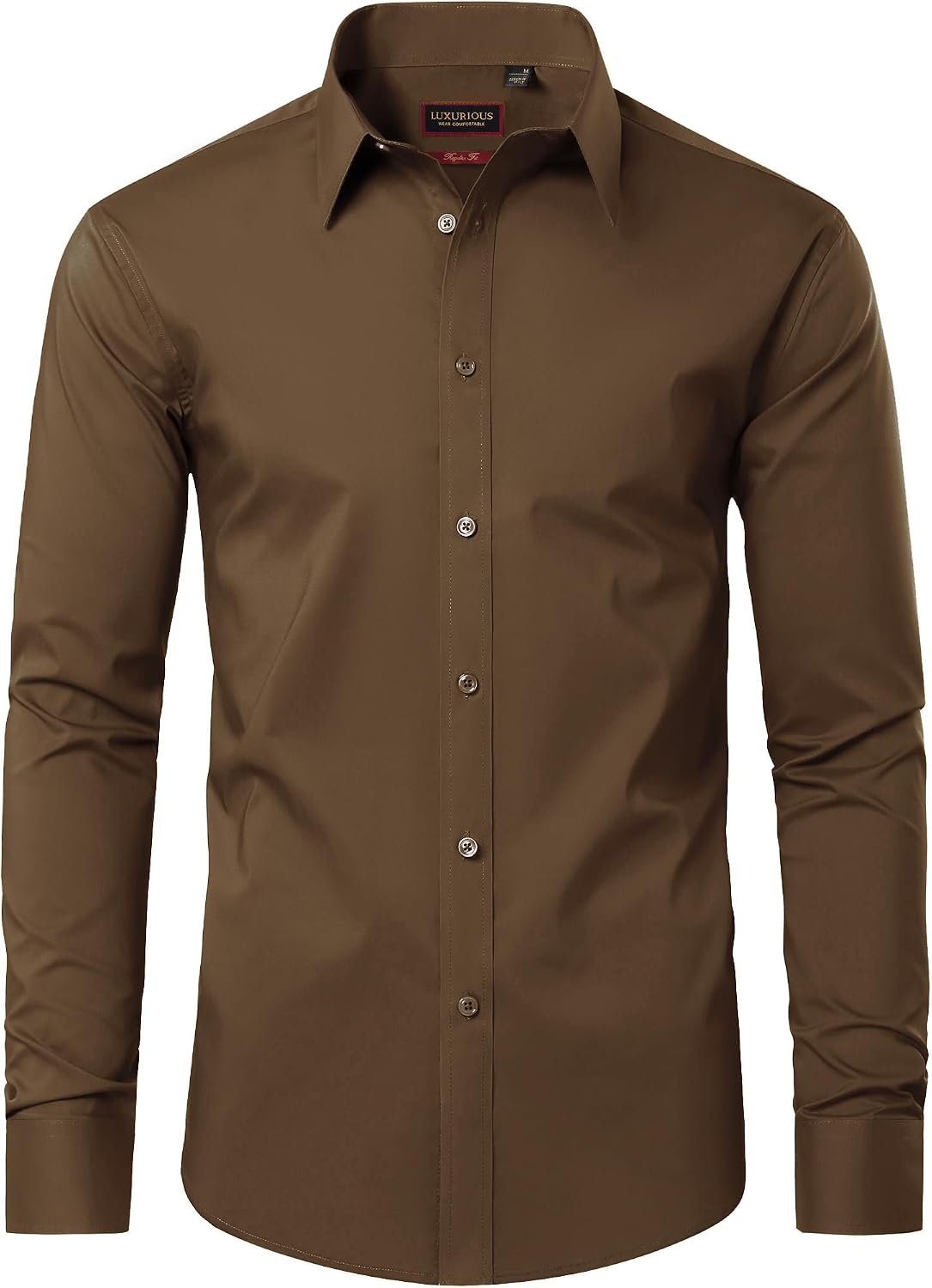 Lion Nardo Cotton Mens Dress Shirts Long Sleeve Wrinkle Free Business Casual Button Down Shirts Formal Shirts Big and Tall