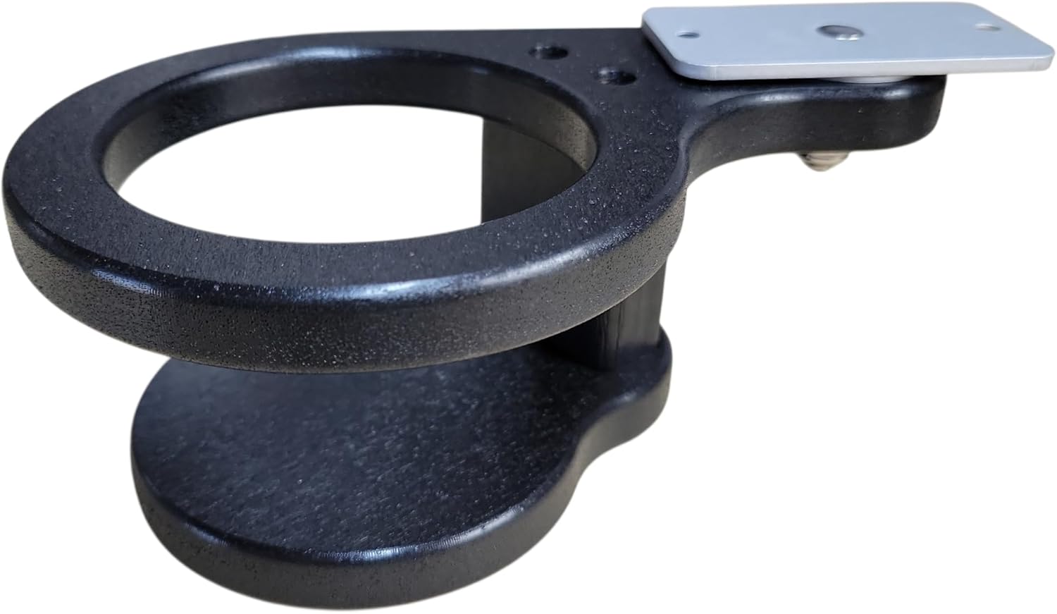 Poly Cup Holder for Adirondack Chair, Swing, Outdoor Patio, Curved Design, Corrosion Resistant, Swivel Design, Stainless Mounting Screws Included, (2, Black)
