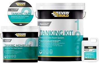 Everbuild Aquaseal Wet Room System – Flexible – Waterproof – Easy To Apply – Internal And External – Large Kit